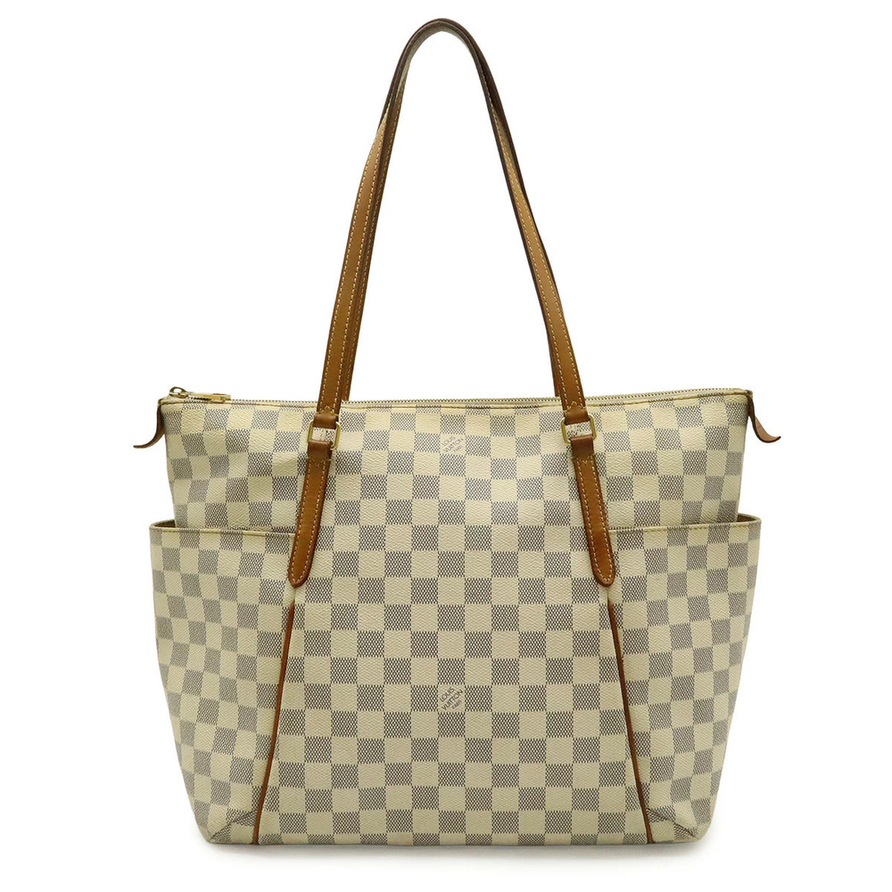 LOUIS VUITTON Damier Azur White Totally Tote Bag Shoulder Hobo